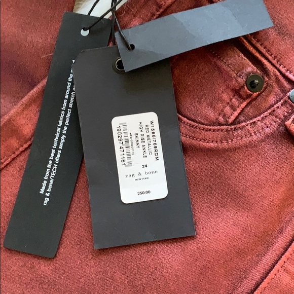 Rag & Bone Tech Metallic Jeans Metallic Women’s Size 24 NWT $250 - Picture 6 of 8